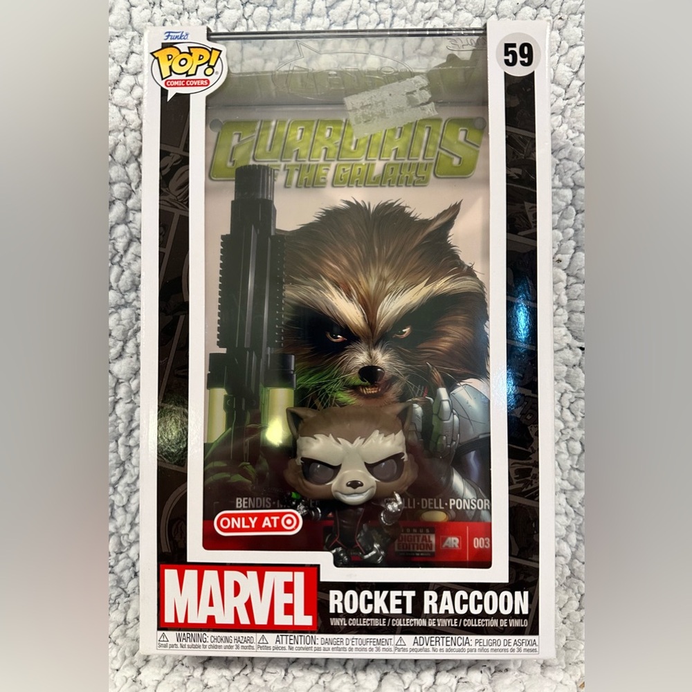 Funko POP! Comic Cover: Guardians of the Galaxy Rocket Raccoon Figure